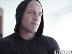 Abigail Mac chokes deepthroating before being ravaged rough